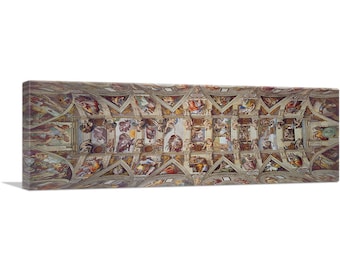 ARTCANVAS Sistine Chapel Ceiling 1512 by Michelangelo Canvas Art Print