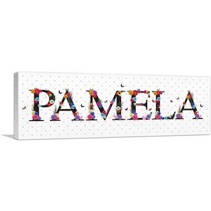 ARTCANVAS Pamela Girls Name Room Decor Canvas Art Print