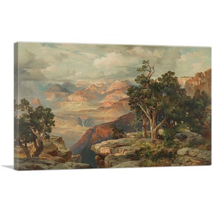 ARTCANVAS Grand Canyon Arizona from Hermit Rim Road 1913 Canvas Art Print by Thomas Moran 26&quot;x18&quot;