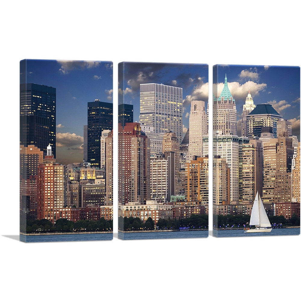 ARTCANVAS New York Downtown Skyline Canvas Art Print - Etsy