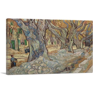ARTCANVAS Grandes plátanos 1889 de Vincent van Gogh Lienzo impreso