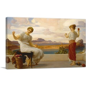 ARTCANVAS Winding the Skein 1878 Canvas Art Print by Frederic Leighton