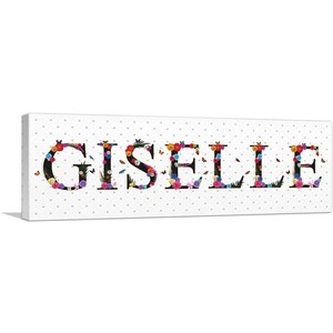 ARTCANVAS Giselle Girls Name Room Decor Canvas Art Print