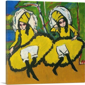 ARTCANVAS Two Dancers 1910 by Ernst Ludwig Kirchner Canvas Art Print