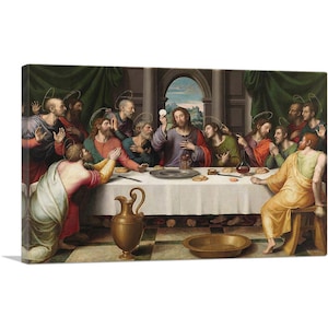 ARTCANVAS The Last Supper 1562 Canvas Art Print by Juan de Juanes