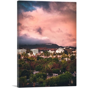 ARTCANVAS Palm Trees of Hollywood Los Angeles Canvas Art Print