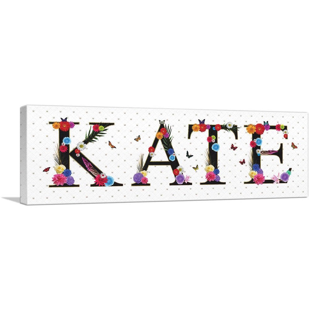 ARTCANVAS Kate Girls Name Room Decor Canvas Art Print - Etsy UK