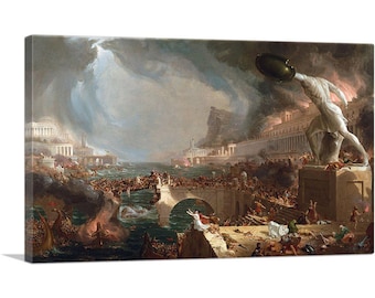 ARTCANVAS The Course of Empire: Destruction 1836 Canvas Art Print by Thomas Cole