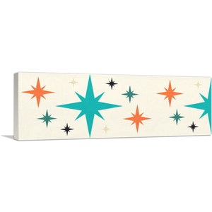ARTCANVAS Mid-Century Modern Twinkling Stars Canvas Art Print