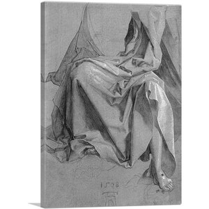 ARTCANVAS Study of Drapery by Albrecht Durer Canvas Art Print