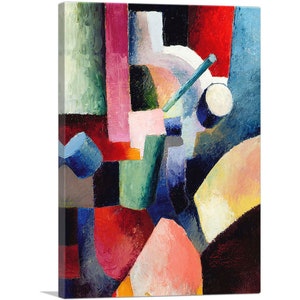 ARTCANVAS Colored Composition of Forms 1914 by August Macke Canvas Art Print