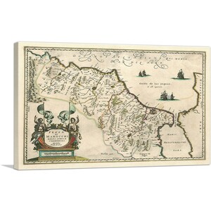 ARTCANVAS Morocco 1635 by Abraham Ortelius Canvas Art Print