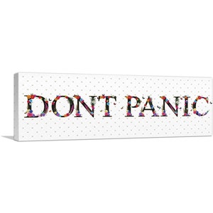 Don't Panic - Hitchhikers Guide Metal Print Metal Tin Sign Vintage 8x12 Inch
