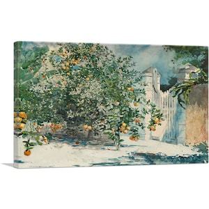 ARTCANVAS Orange Trees and Gate 1885 Canvas Art Print by Winslow Homer