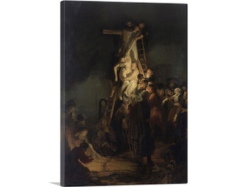 ARTCANVAS Descent of the Cross 1634 by Rembrandt van Rijn Canvas Art Print