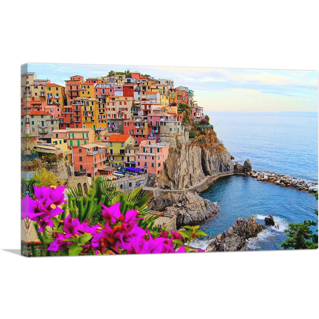 ARTCANVAS Village of Manarola Cinque Terre Italy Canvas Art Print 26 ...