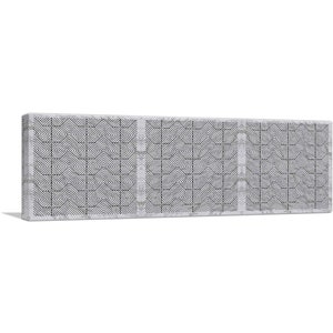 ARTCANVAS Art Deco Diamond Black Geometric Panoramic Canvas Art Print