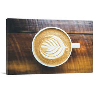 ARTCANVAS Espresso Coffee Cup Coffee Shop Decor Rectangle Canvas Art Print