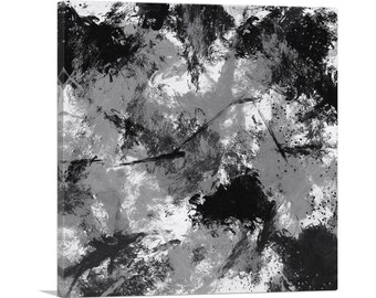 ARTCANVAS Gray Black White Modern Canvas Art Print