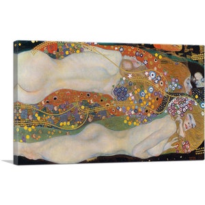ARTCANVAS Water Snakes Serpents II 1907 by Gustav Klimt Canvas Art Print