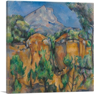 ARTCANVAS Mont Sainte Victoire Seen from the Bibemus Quarry 1897 by Paul Cezanne Canvas Art Print