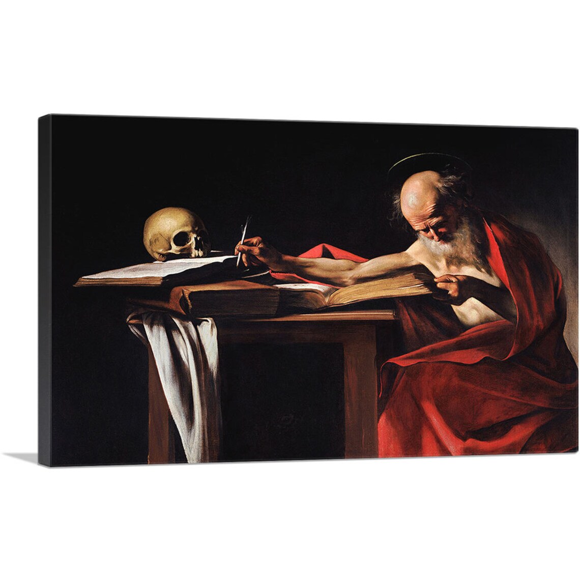 ARTCANVAS Saint Jerome Writing 1606 by Caravaggio Canvas Art Etsy