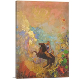 ARTCANVAS Muse auf Pegasus 1900 by Odilon Redon Canvas Art Print