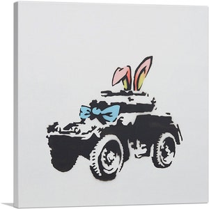 ARTCANVAS Armored Car by Banksy Canvas Art Print