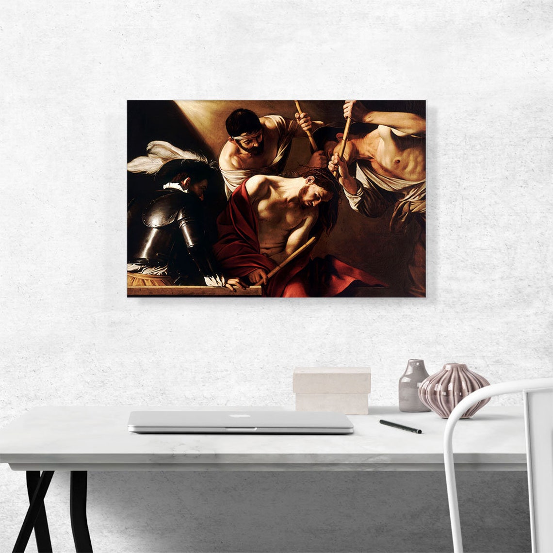 ARTCANVAS The Crowning with Thorns 1607 by Caravaggio Canvas | Etsy