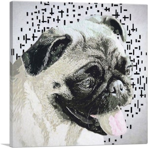 ARTCANVAS Pug Dog Breed Modern Canvas Art Print