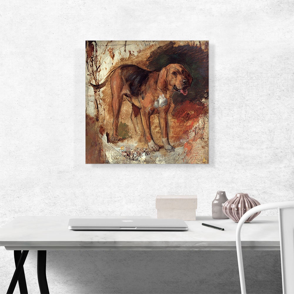 ARTCANVAS Study of a Bloodhound 1848 by William Holman Hunt | Etsy
