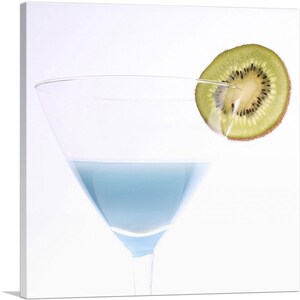 ARTCANVAS Kiwi Blue Cocktail Decoración del hogar Lienzo Art Print