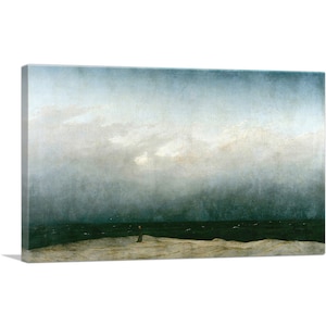 ARTCANVAS Monk by Sea 1808 by Caspar David Friedrich Canvas Art Print 26"x18"