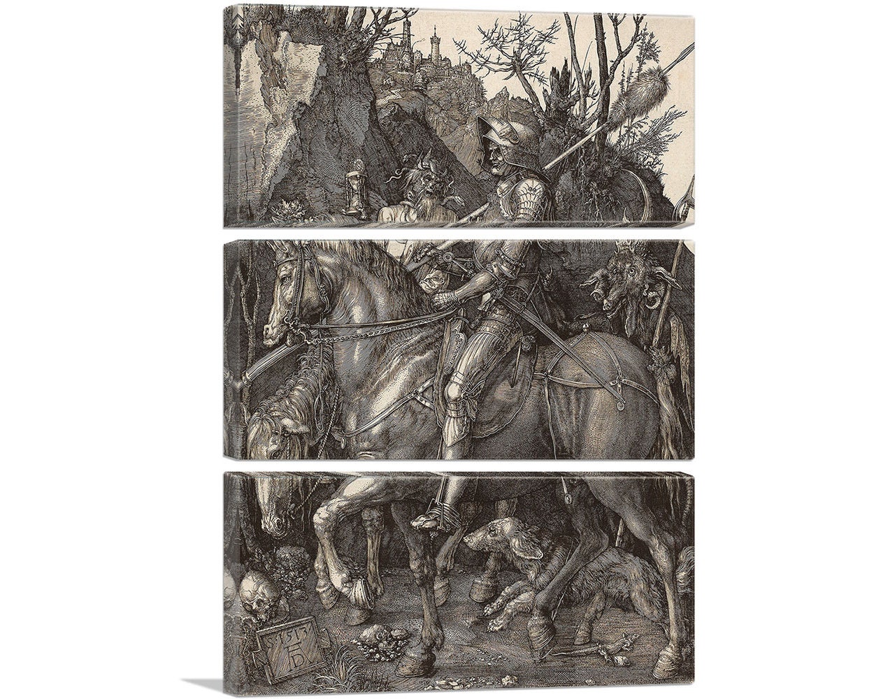 ARTCANVAS Knight, Death, and the Devil by Albrecht Durer Canvas Art ...