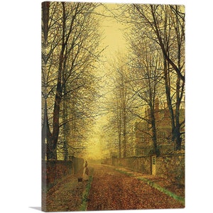 ARTCANVAS In Autumn's Golden Glow de John Atkinson Grimshaw Canvas Art Print