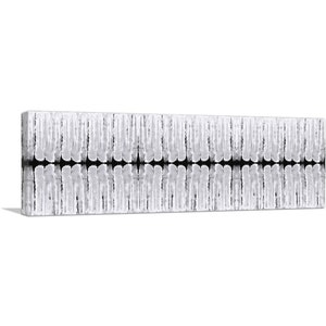 ARTCANVAS Black Spine on White Panoramic Canvas Art Print