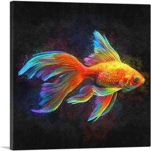 ARTCANVAS Goldfish Freshwater Aquarium Fish Canvas Art Print