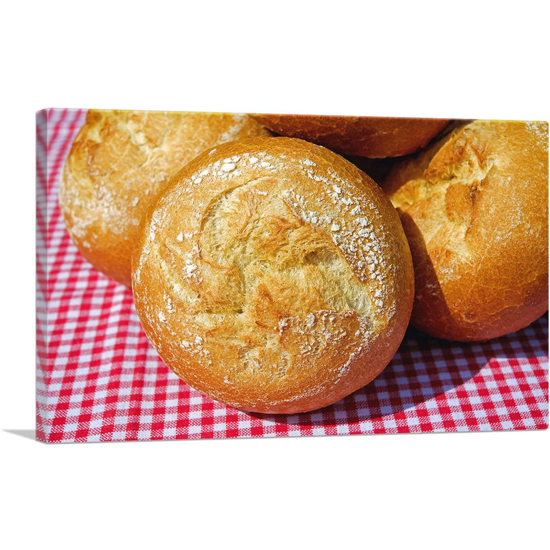 Decorative Bread Rols ARTCANVAS Bread Roll Bakery Decor Canvas Art Print - Etsy