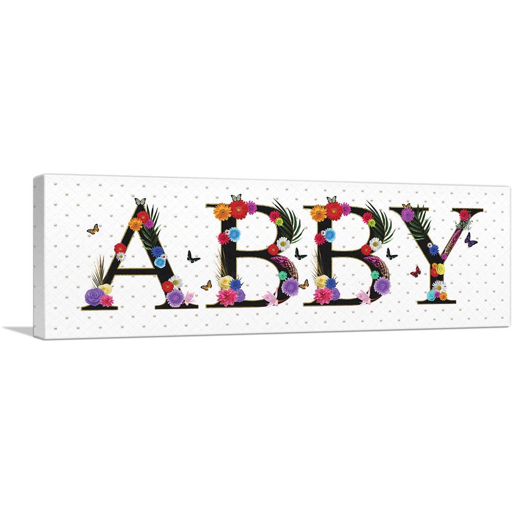 Abby Name Hand Lettering in Faux Gold Letters - Abby - Posters and