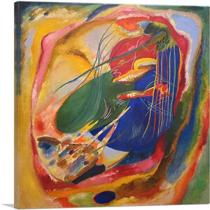 ARTCANVAS Picture with Three Spots 1914 por Wassily Kandinsky Canvas Art Print