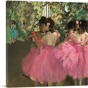 ARTCANVAS Bailarines en rosa 1876 de Edgar Degas Lienzo impreso