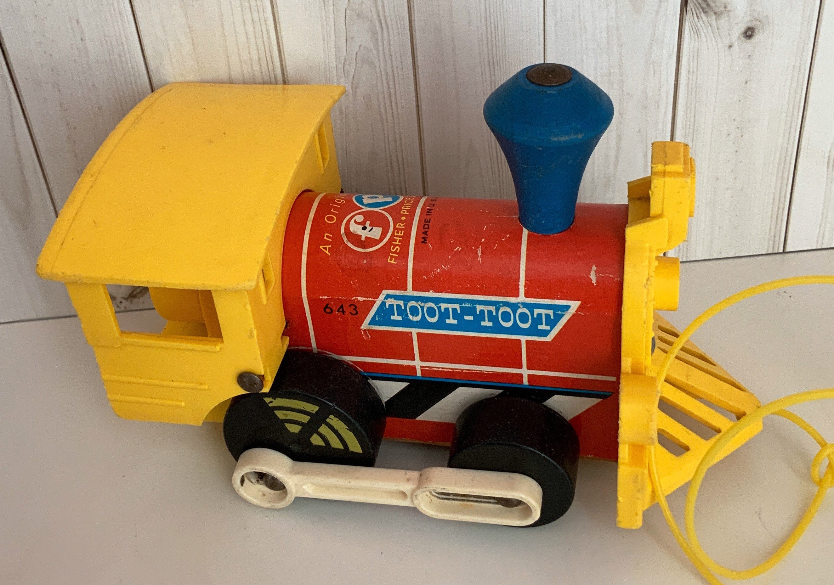 Vintage Fisher Price Toy Toy Train 643 Toot Toot Wooden | Etsy