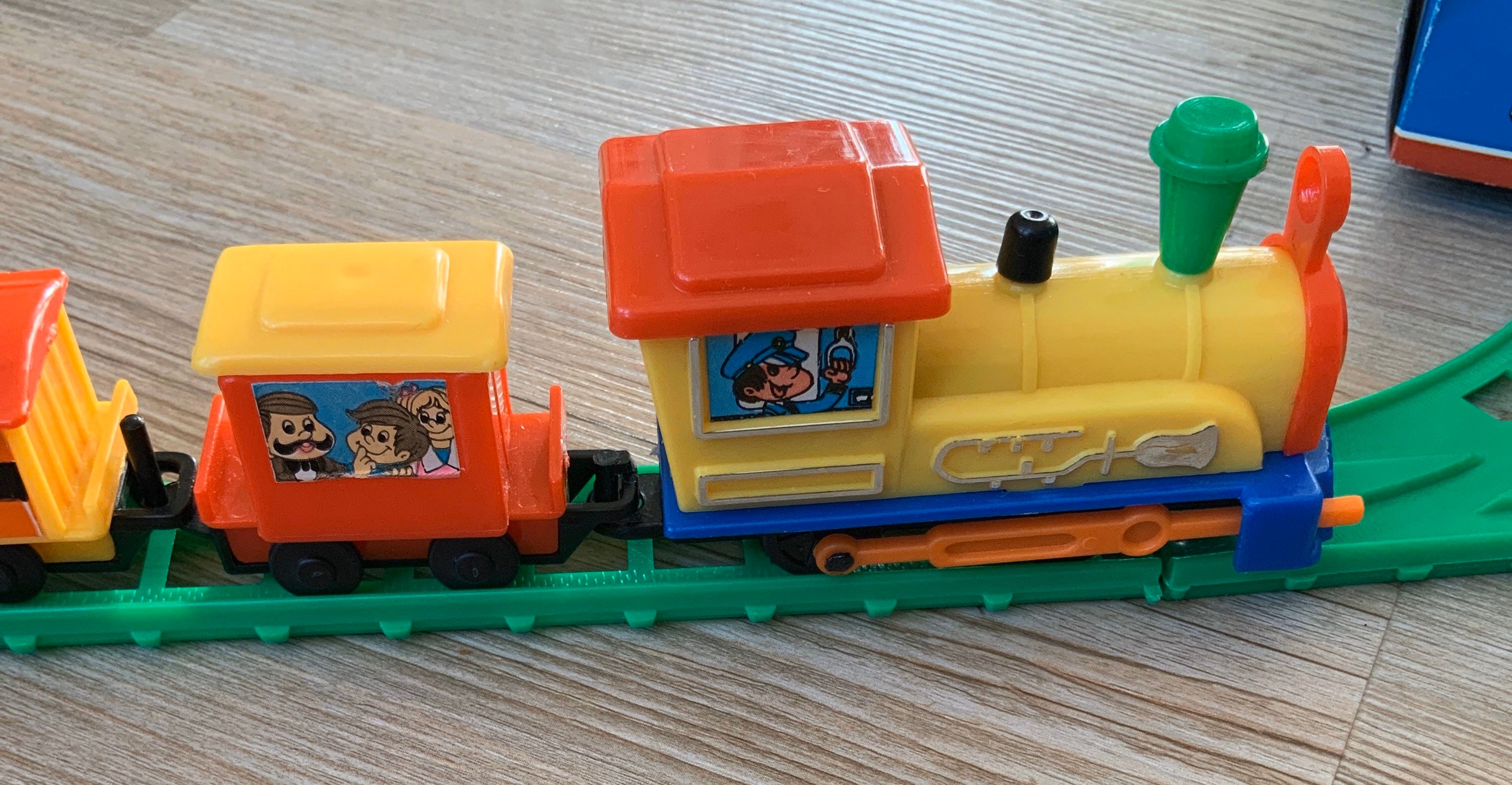 big toy train with tracks