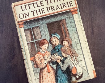 Vintage 1953 Little Town on the Prairie Book, Laura Ingalls Wilder, Hardback Book, Hard to Find, Uniform Edition, Childrens Book