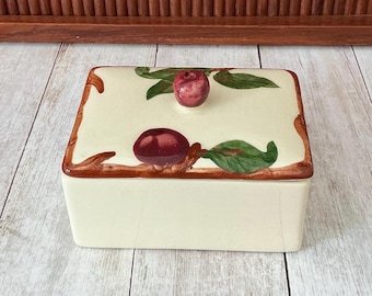 Vintage Fransiscan Apple Trinket Box, Cigarette Box, Franciscan Ware, Vintage Kitchen, Farmhouse Decor, Made in USA