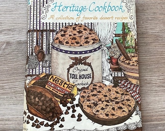 Toll House Heritage Cookbook, First Edition, Vintage Cookbook, Recipe Book, Chocolate Chip Cookies, Desserts, Baking, Spiral Bound, Hardback