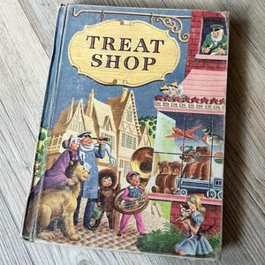 Vintage Childs 1954 First Reader, Treat Shop, Charles Merrill Books, Vintage School Book, School Reader, Teacher's Reading Book
