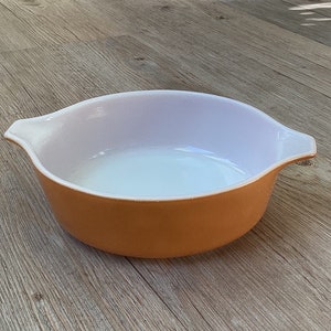 Pyrex Friendship 471 Casserole Dish, 1 Pint, Bottom Only, Replacement, Retro Kitchen, Vintage Pyrex, Orange, Butterscotch, 1970s