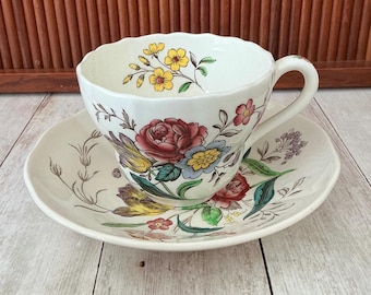 Vintage Spode Gainsborough Cup and Saucer, Floral Dishes, Replacement, Great Britain, Tea Time