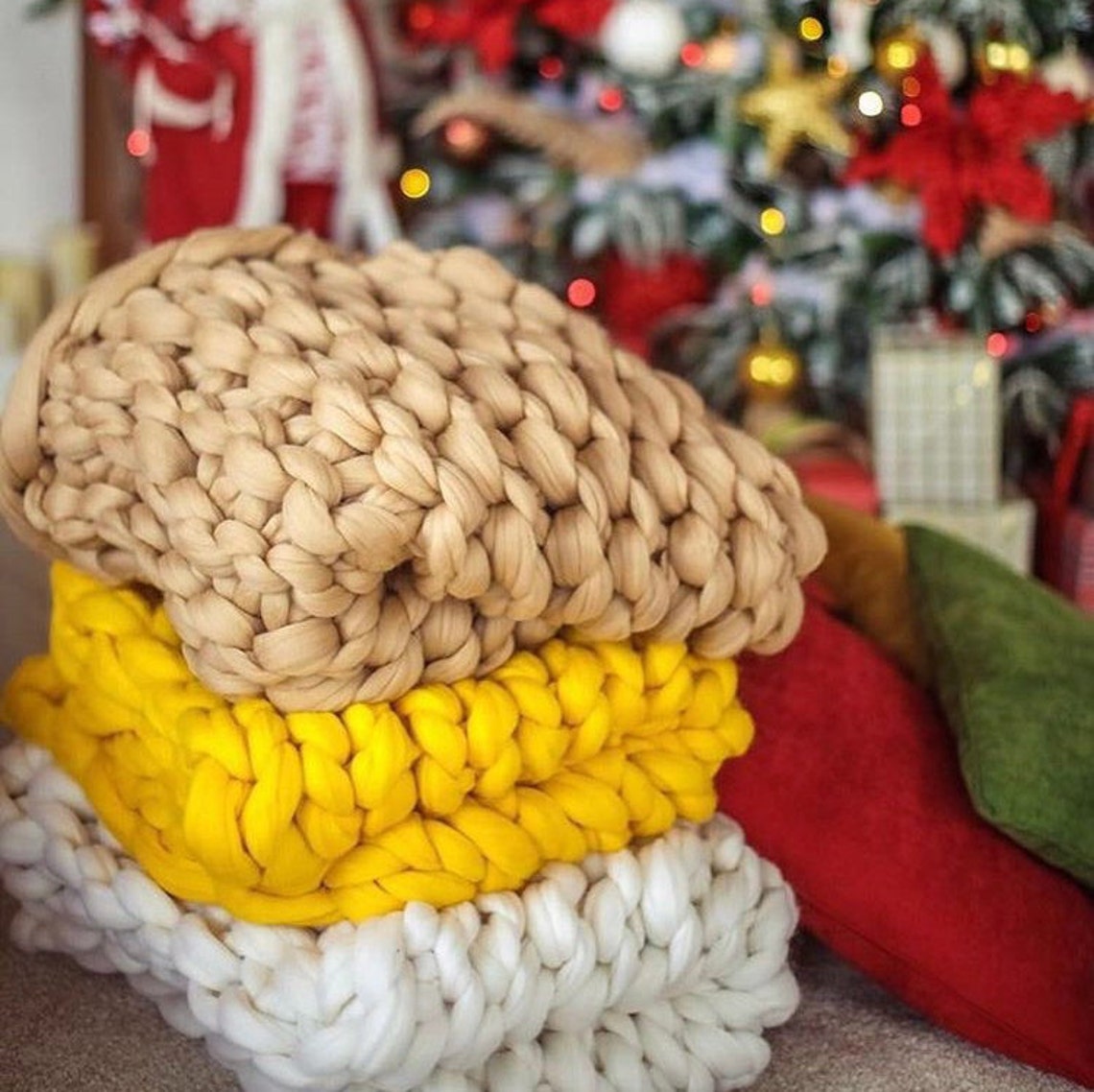 Giant Blanket 100 Merino Wool Blanket Merino Wool Chunky Etsy